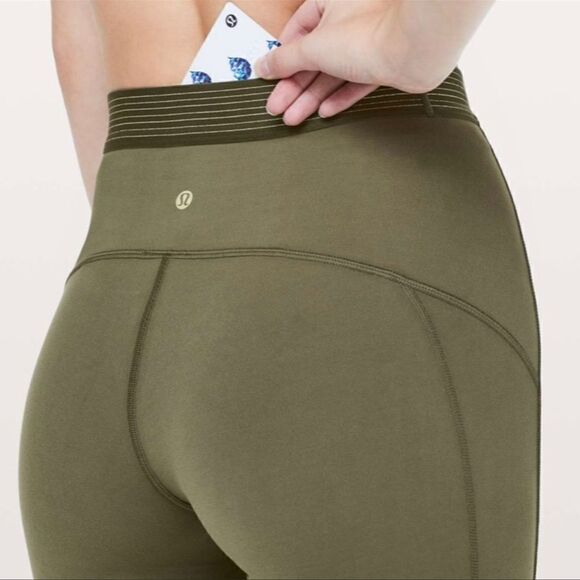 Lululemon Principal Dancer Golden Lining High Rise Tight Armory 28” Size 4 - Picture 9 of 10